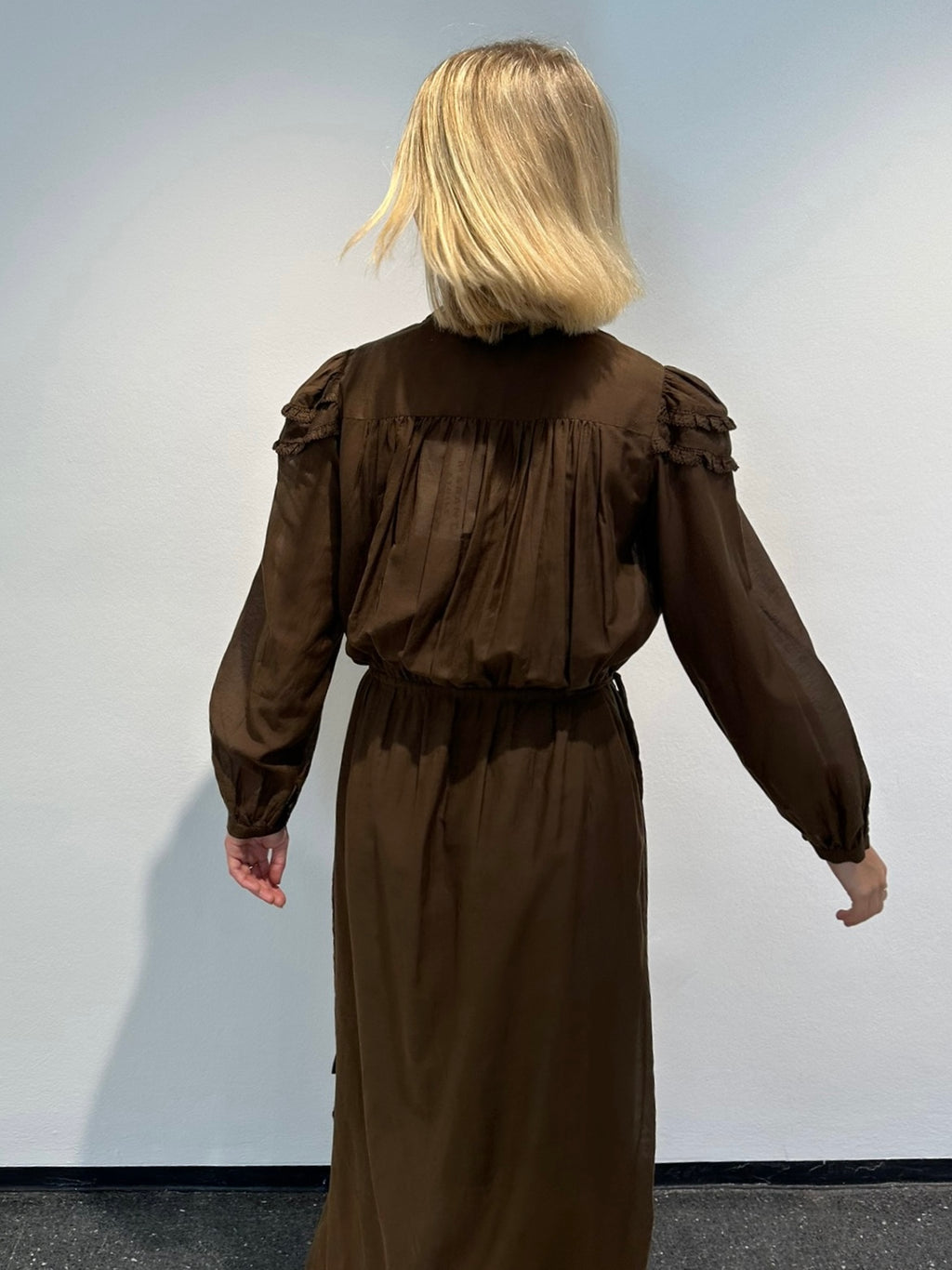 Isabel Marant Kleid "Charissa" in Dark Khaki