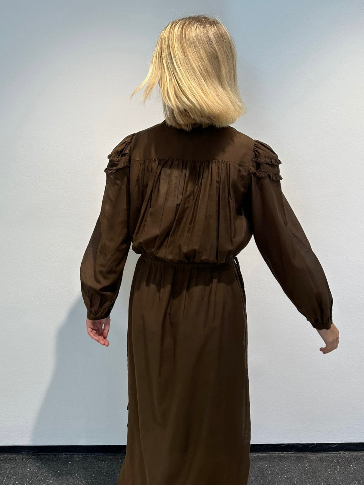 Isabel Marant Kleid "Charissa" in Dark Khaki