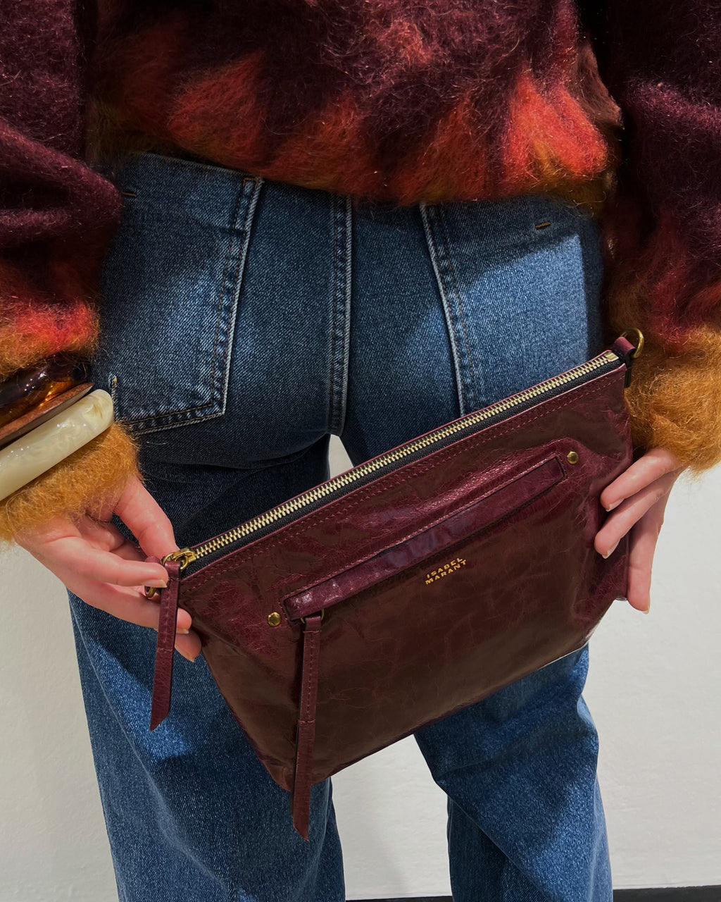 Isabel Marant Umhängetasche "Nessah" in Grapefruit