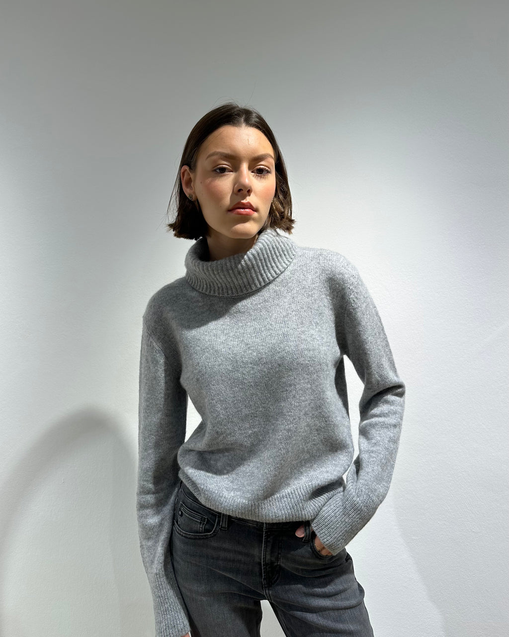 Iris von Arnim Rollkragenpullover "Berit" in Platin