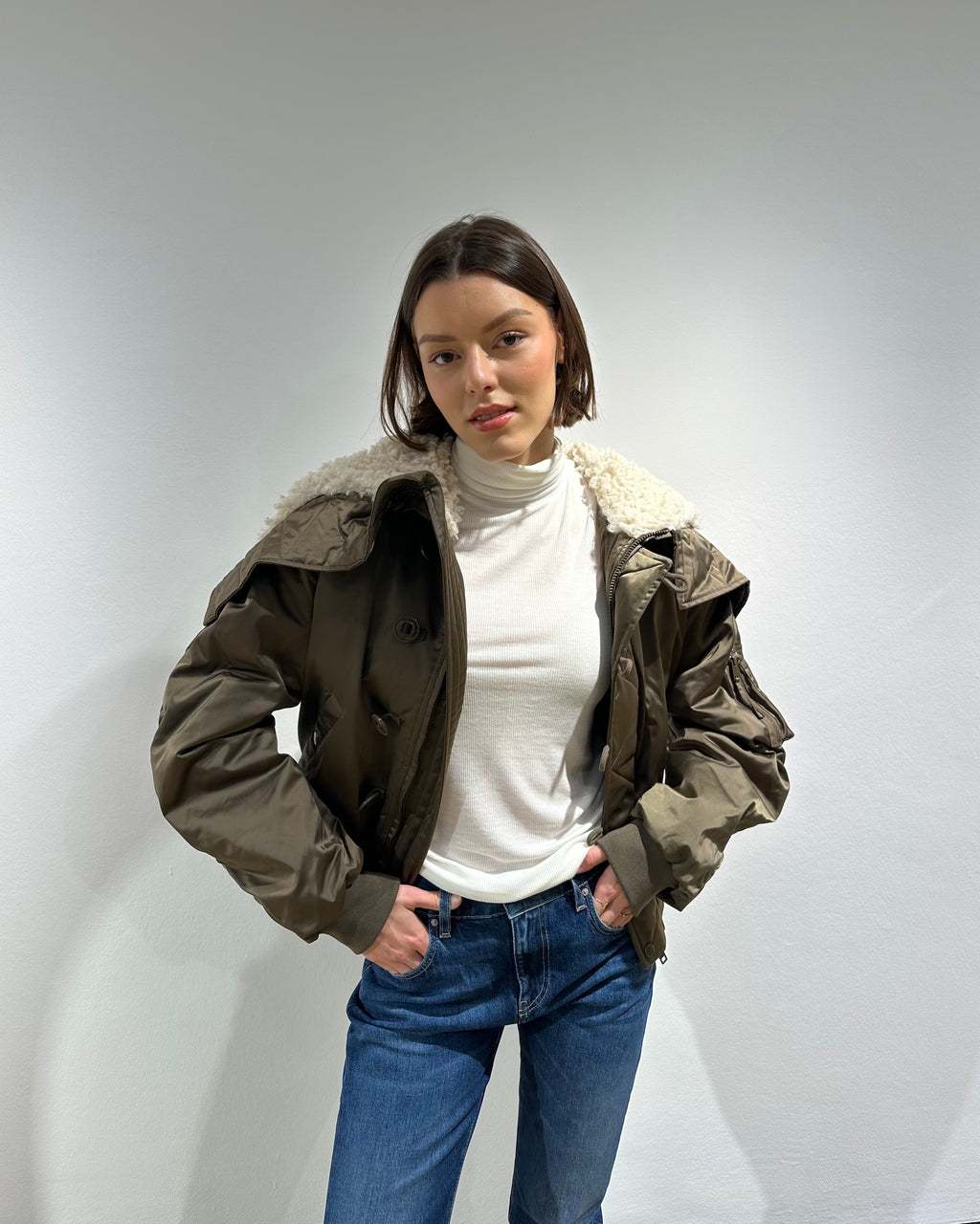 Isabel Marant Kurzmantel "Elisa" in Khaki