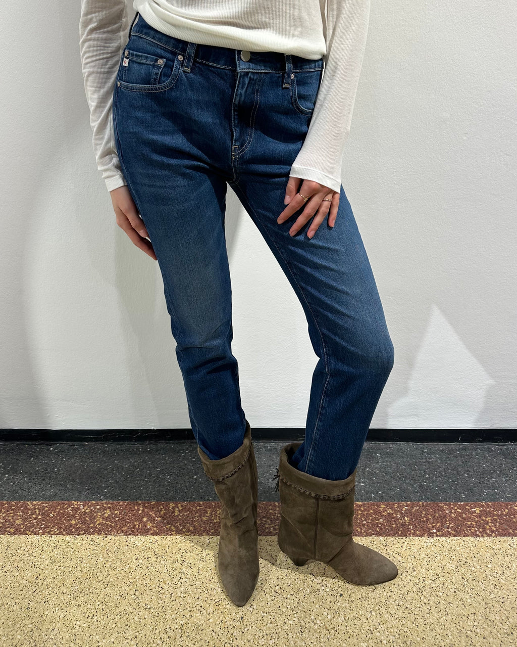 AG Jeans "Ex Boyfriend" in Mittelblau