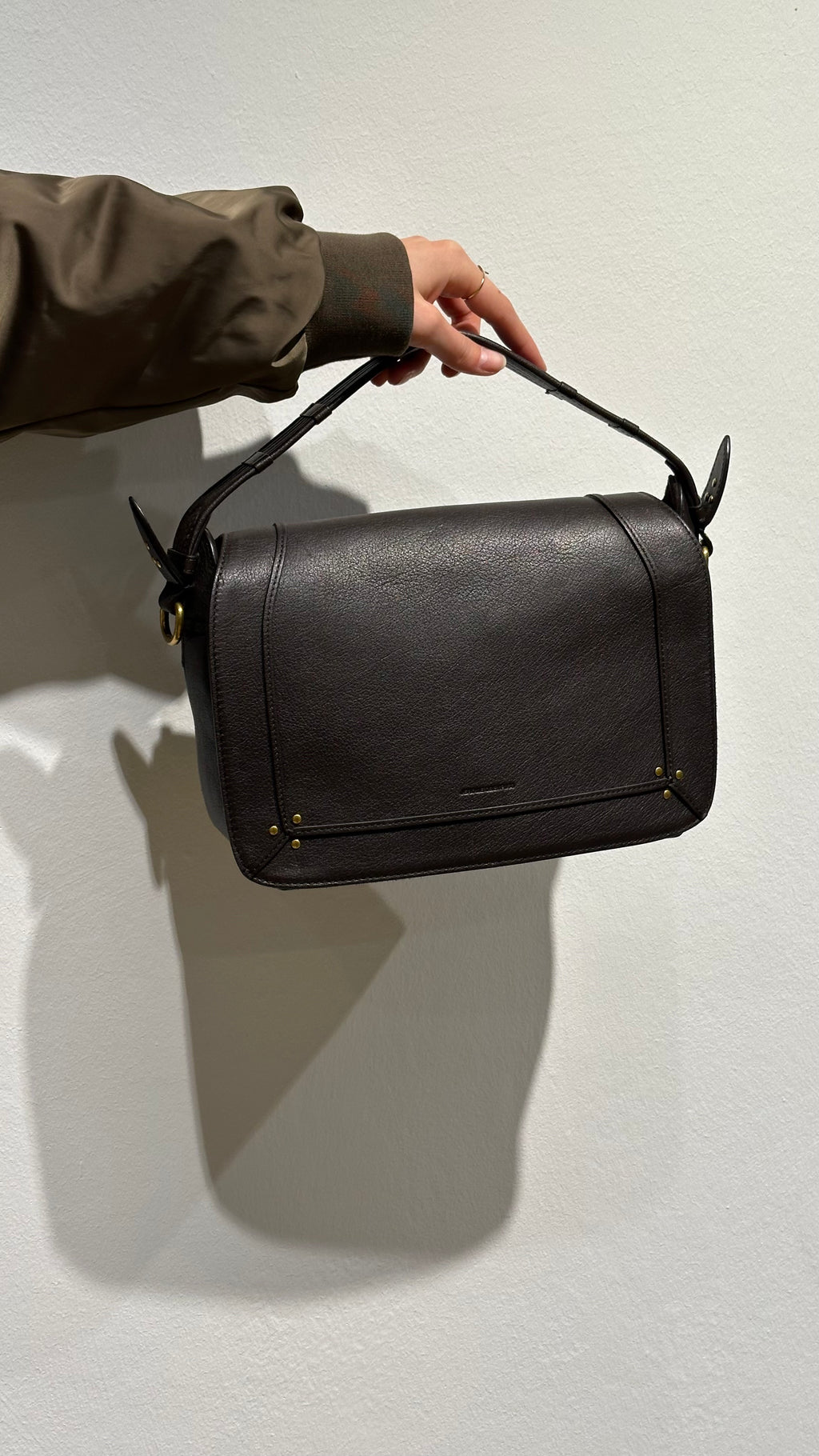 Jérôme Dreyfuss Umhängetasche "Pepito M" in Moka