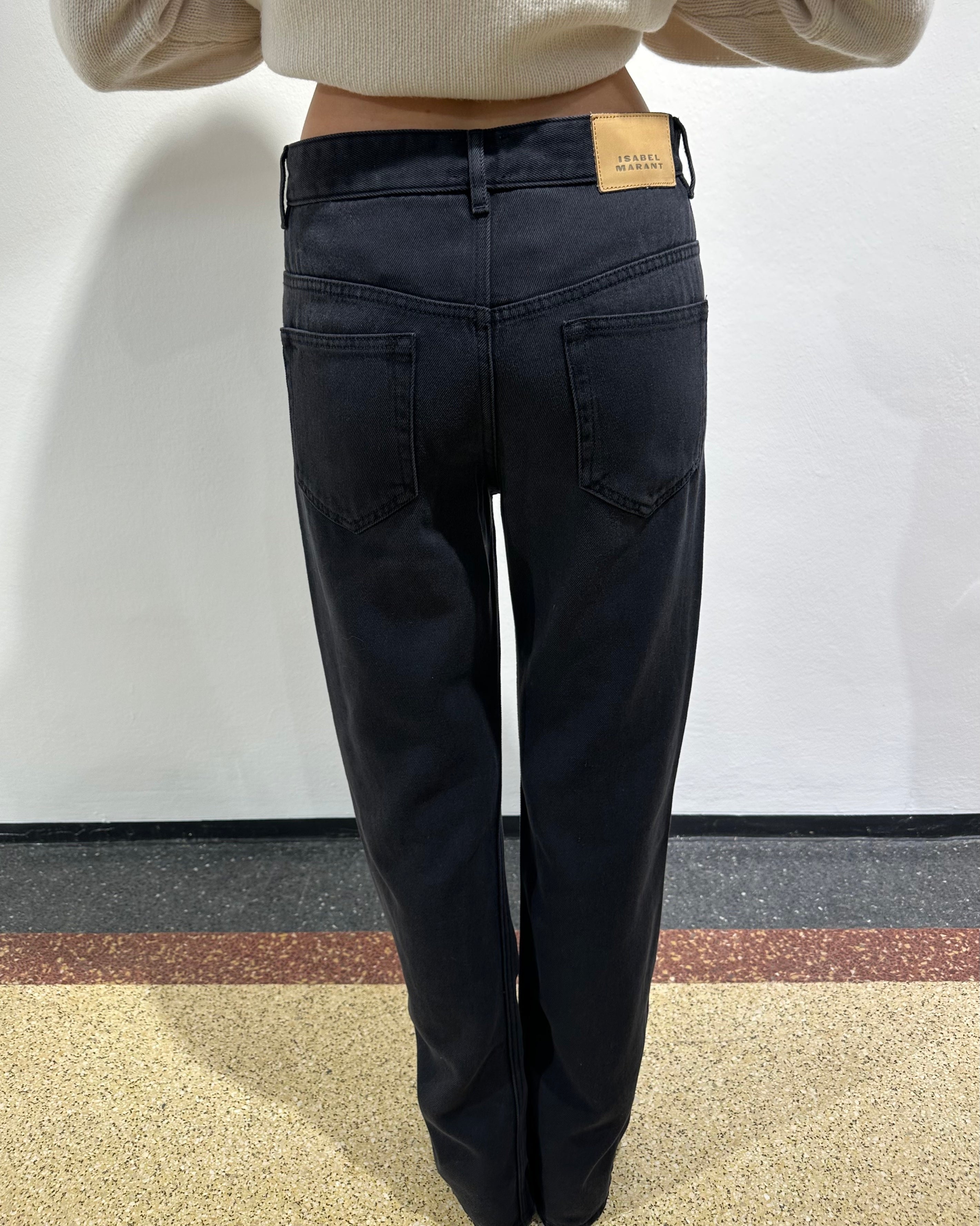 Isabel Marant Bootcut "Belvira" in Faded Black