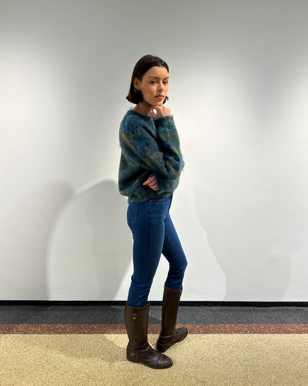 AG Jeans Slim Straight "Mari" in Mittelblau