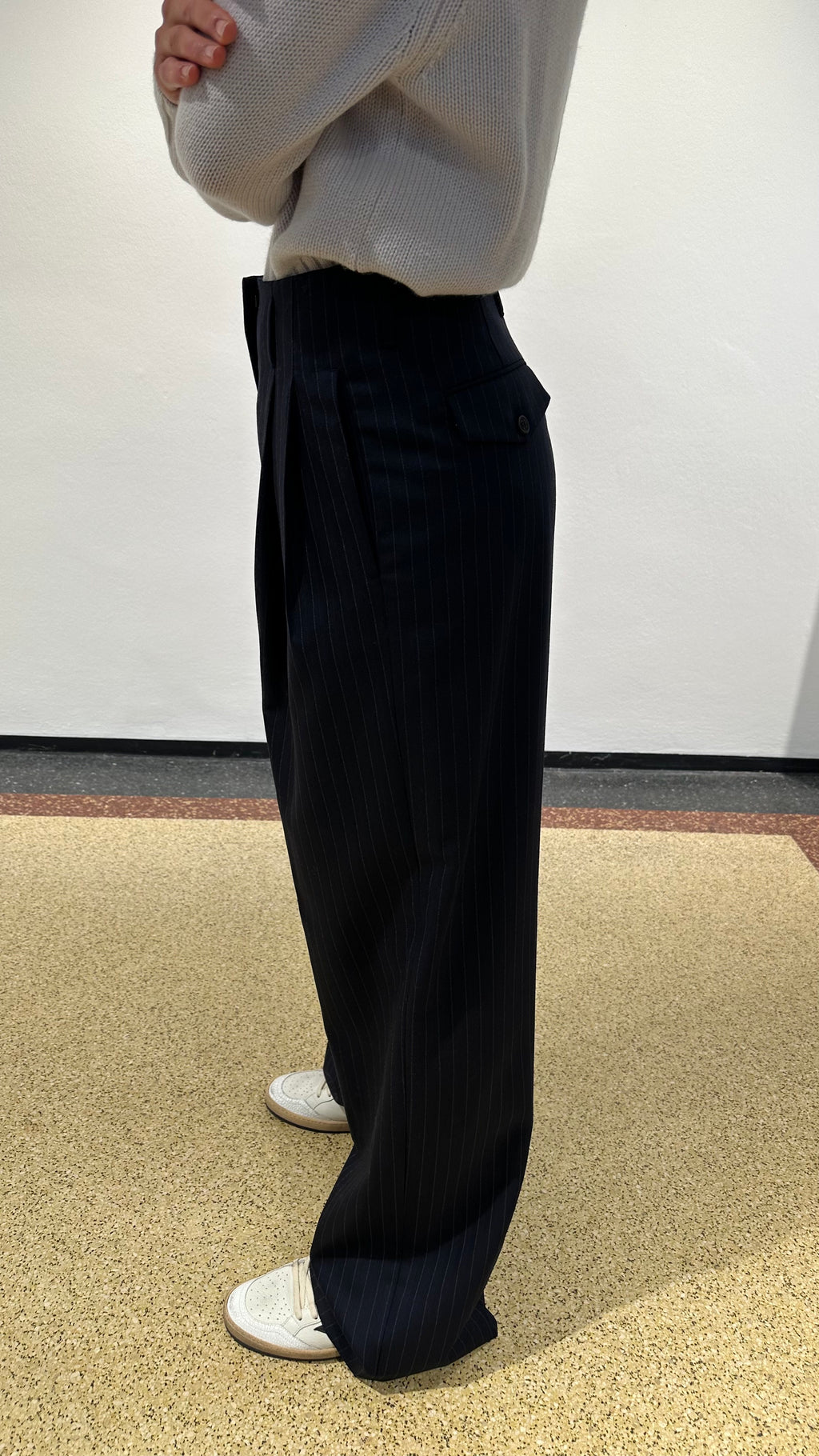 Golden Goose Wollhose "Flavia" in Dunkelblau