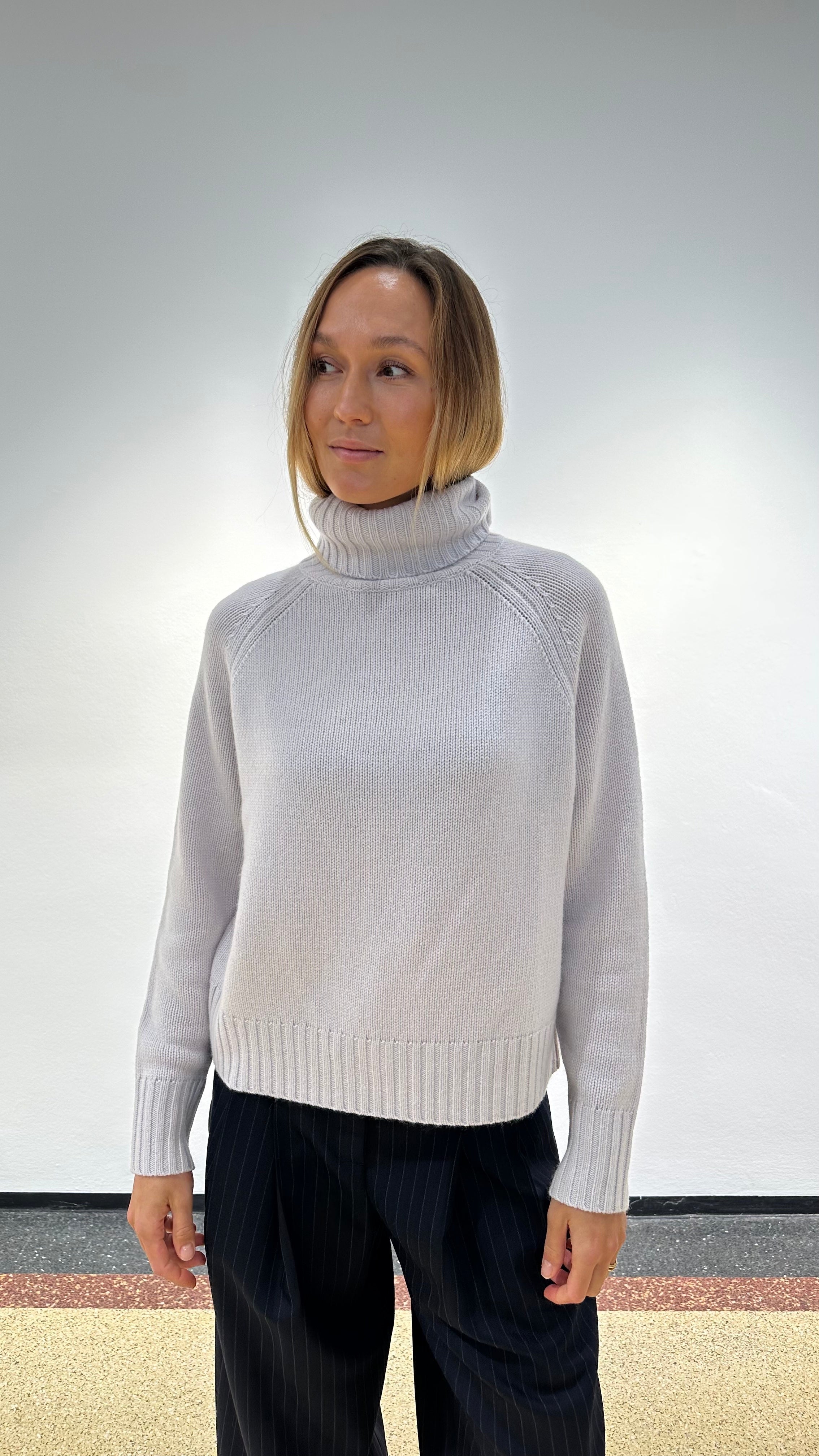 Allude Woll-Mischung Pullover in Grau