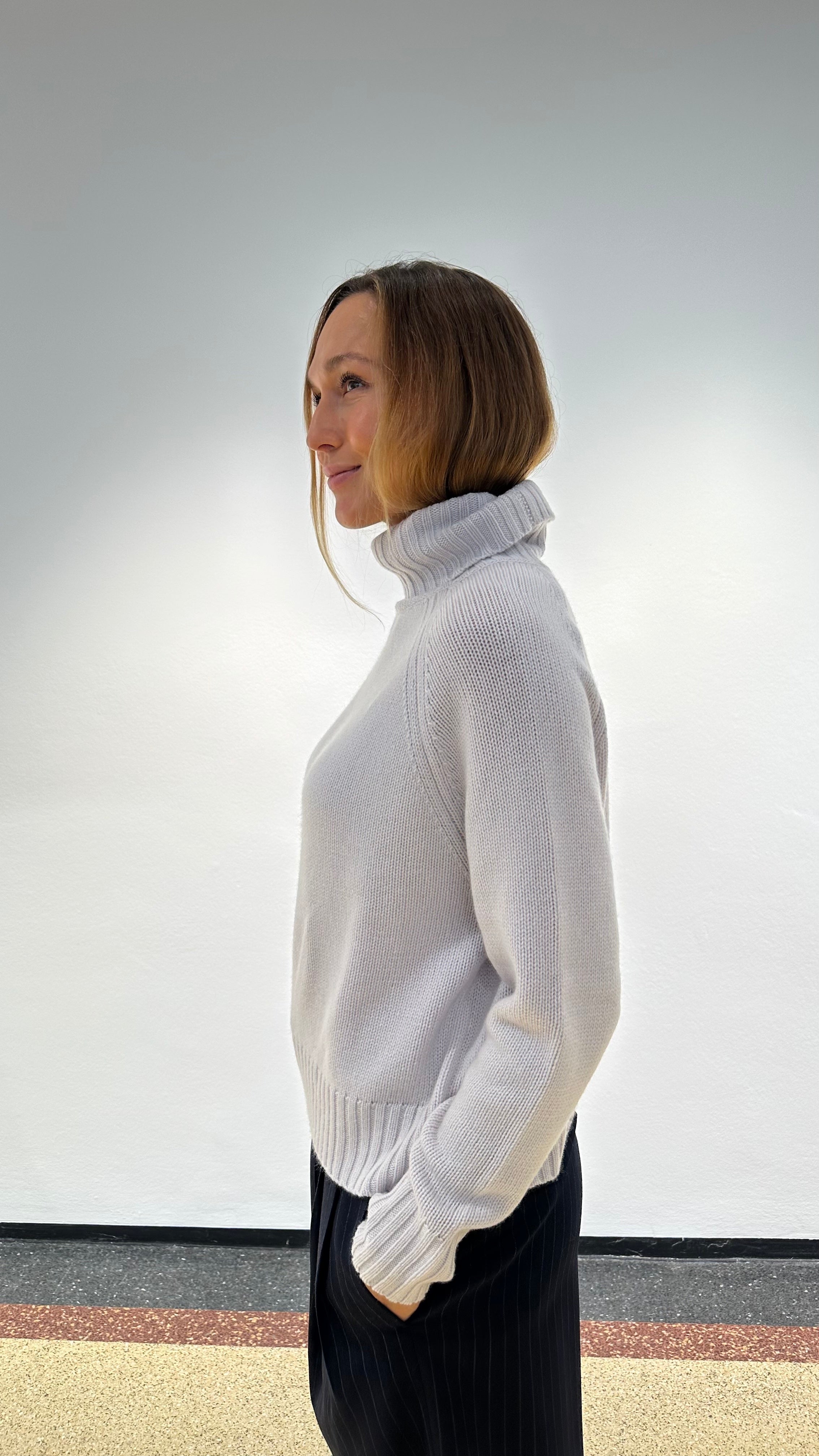 Allude Woll-Mischung Pullover in Grau