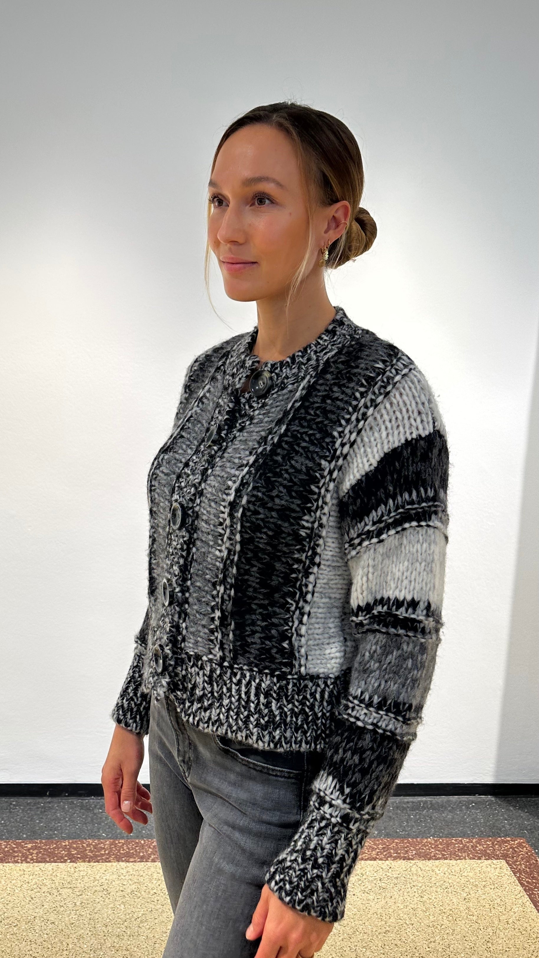 Roberto Collina Strickjacke Mixed-Stripe