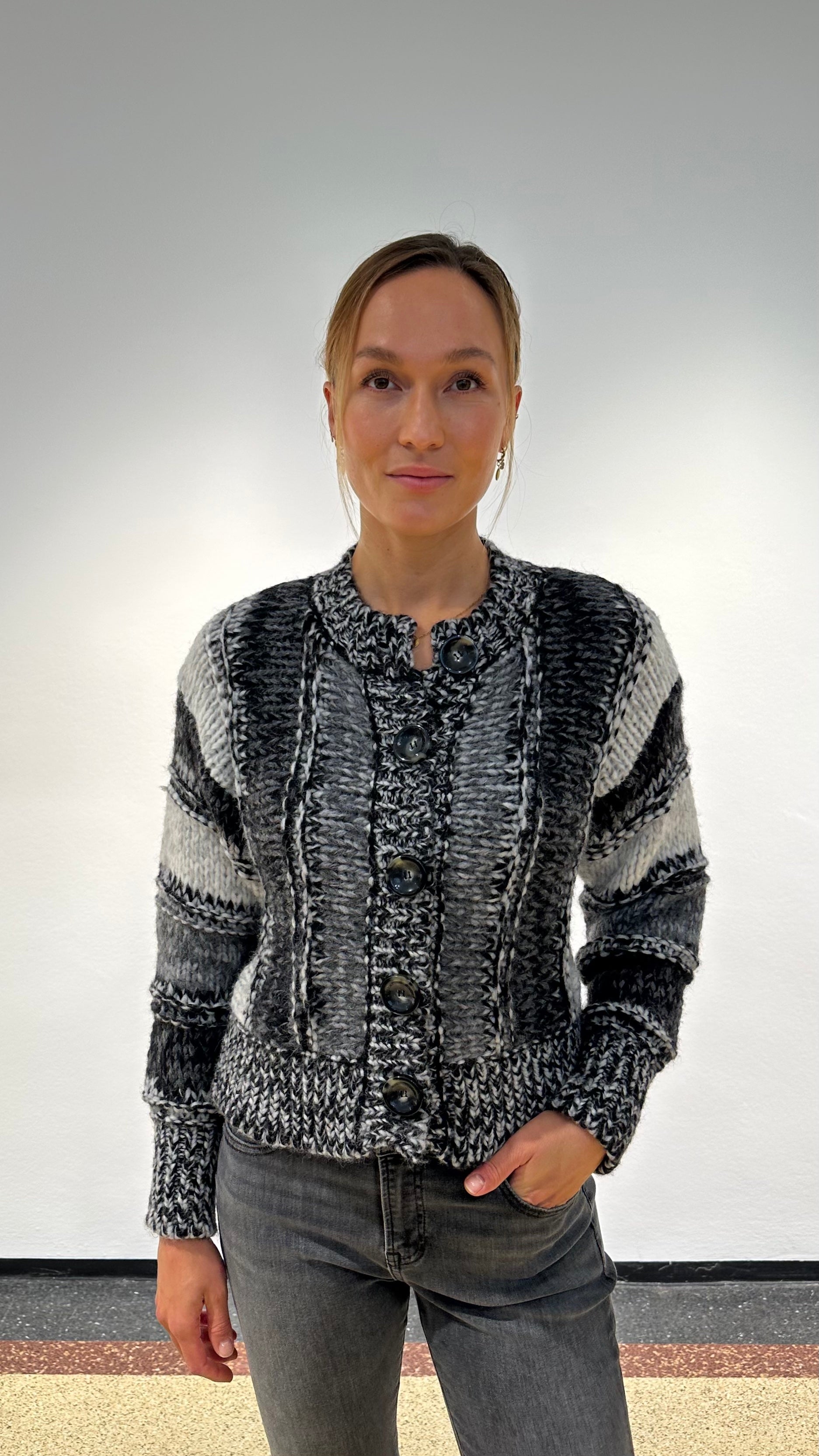 Roberto Collina Strickjacke Mixed-Stripe